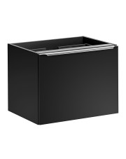 Czarna wisząca szafka pod umywalkę 60 cm - Larosa 4X w sklepie Edinos.pl