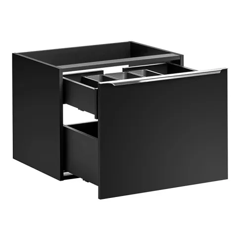 Podwieszana czarna szafka pod umywalkę 60cm Larosa 4X