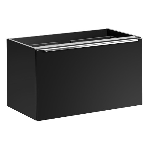 Czarna szafka pod umywalkę 80cm Larosa 4X