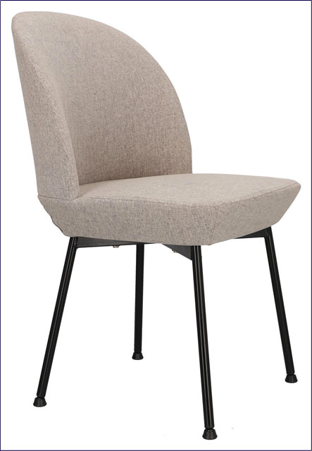 Krzesło tapicerowane jasnoszare Zico 3X