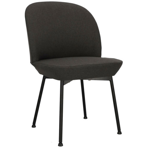 Ciemnoszare krzesło metalowe tapicerowane Zico 3X