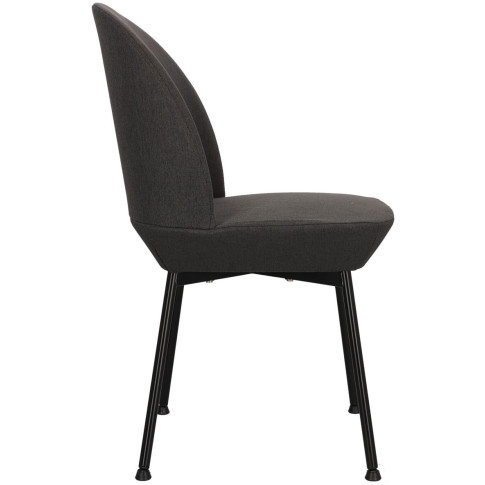 Metalowe ciemnoszare krzesło tapicerowane do jadalni Zico 3X