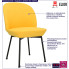 Fotografia Żółte metalowe krzesło tapicerowane tkaniną - Zico 3X z kategorii Krzesła tapicerowane