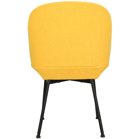Szczegółowe zdjęcie nr 6 produktu Żółte metalowe krzesło tapicerowane tkaniną - Zico 3X