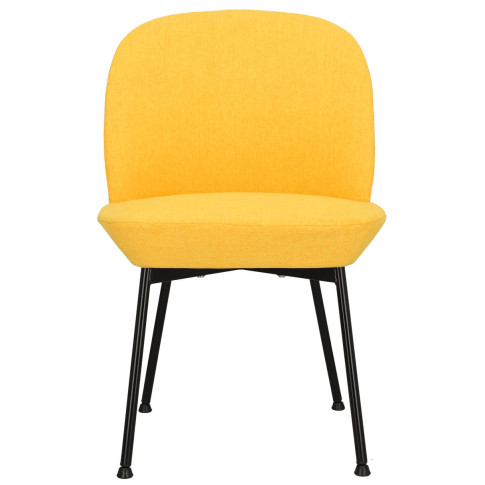 Szczegółowe zdjęcie nr 8 produktu Żółte metalowe krzesło tapicerowane tkaniną - Zico 3X