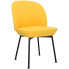 Żółte metalowe krzesło tapicerowane tkaniną - Zico 3X