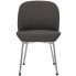 Ciemnoszare krzesło tapicerowane ze stali chromowanej kuchenne Zico 4X