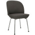 Ciemnoszare chromowane krzesło tapicerowane - Zico 4X