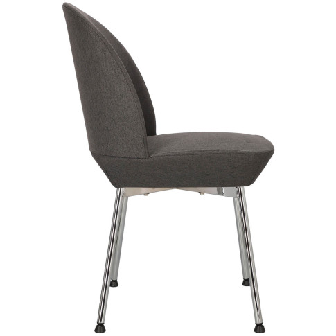 Ciemnoszare krzesło tapicerowane metalowe Zico 4X