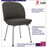 Infografika ciemnoszarego krzesła tapicerowanego ze stali chromowanej Zico 4X