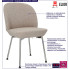 Infografika jasnoszare krzesło tapicerowane chromowane Zico 4X
