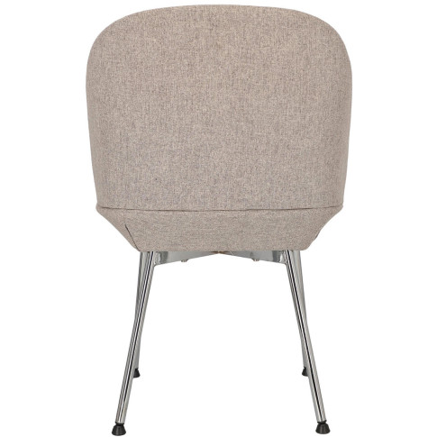 Jasno szare krzesło tapicerowane chromowane Zico 4X