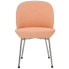 Różowe tapicerowane krzesło na chromowanej podstawie Zico 4X
