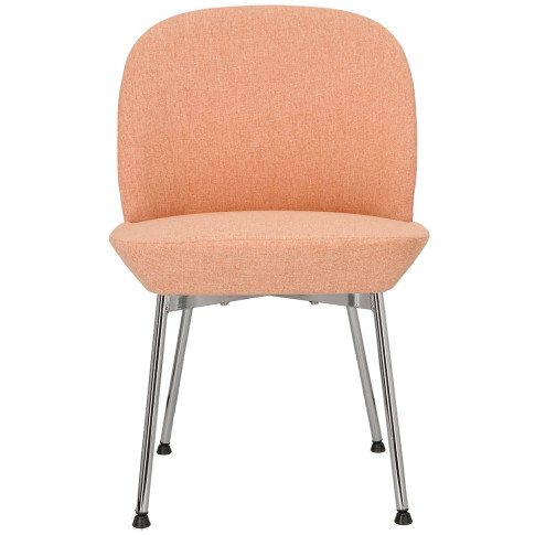 Różowe tapicerowane krzesło na chromowanej podstawie Zico 4X