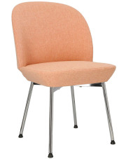 Różowe krzesło tapicerowane nowoczesne do stołu - Zico 4X w sklepie Edinos.pl