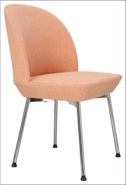 Tapicerowane różowe krzesło kuchenne chromowane Zico 4X