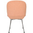Różowe krzesło tapicerowane chromowane do salonu Zico 4X