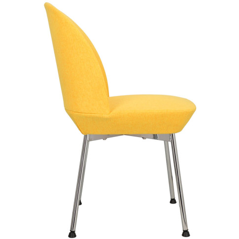 Żółte chromowane krzesło do jadalni nowoczesnej Zico 4X