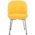 Żółte chromowane krzesło kuchenne tapicerowane tkanina Zico 4X