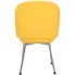 Żółte chromowane krzesło tapicerowane Zico 4X