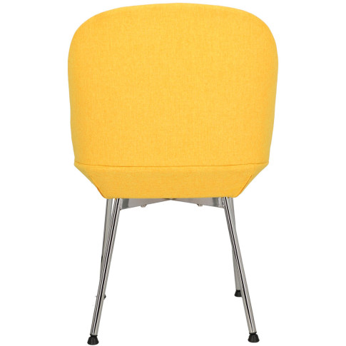 Żółte chromowane krzesło tapicerowane Zico 4X