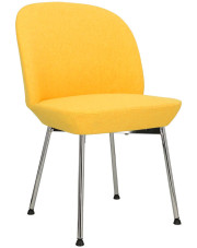 Żółte chromowane krzesło minimalistyczne - Zico 4X w sklepie Edinos.pl