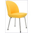 Żółte tapicerowane krzesło w stylu nowoczesnym Zico 4X