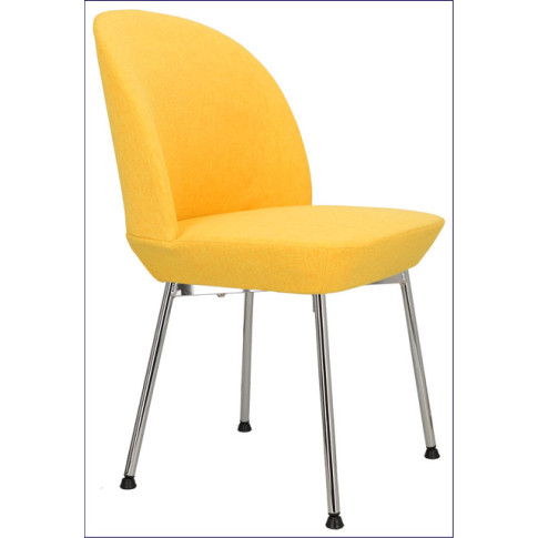 Żółte tapicerowane krzesło w stylu nowoczesnym Zico 4X