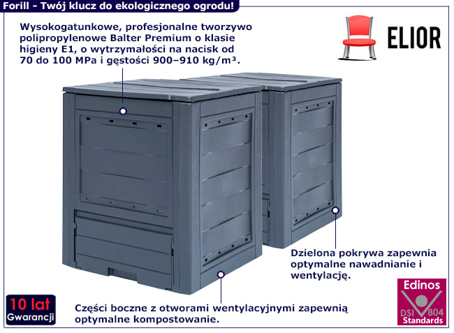 Zestaw 2 kompostowników Vicana 4X
