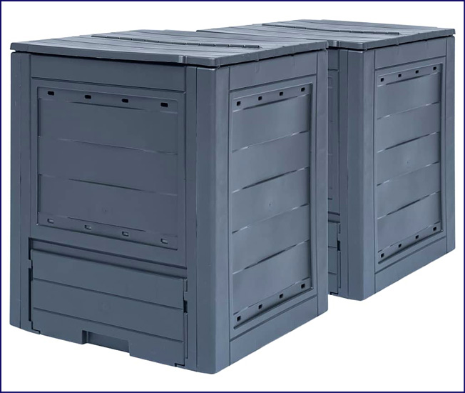 Szare kompostowniki ogrodowe Vicana 4X