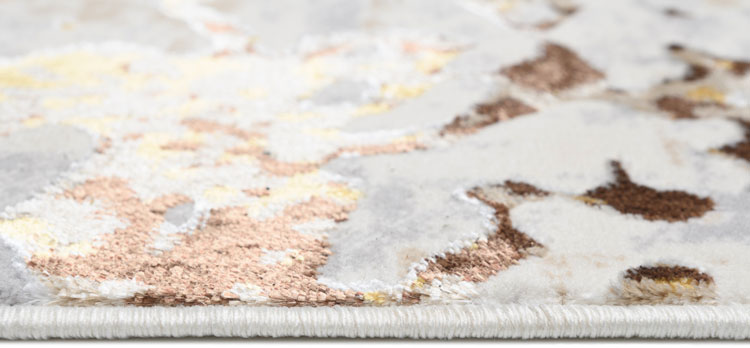 Kremowy dywan glamour w abstrakcyjny złoty wzór Oros 11X