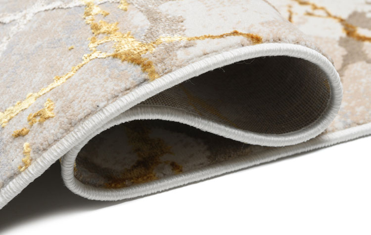 Kremowo-złoty marmurowy dywan do salonu Oros 9X