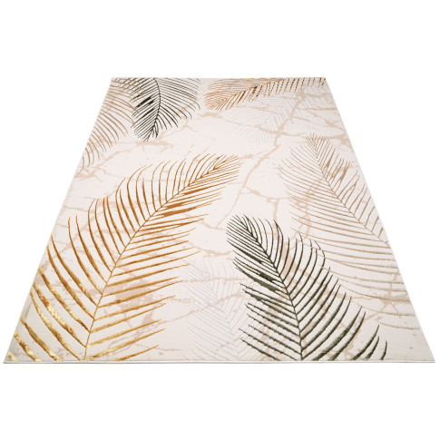 Kremowo-złoty dywan w liście palmy Oros 5X