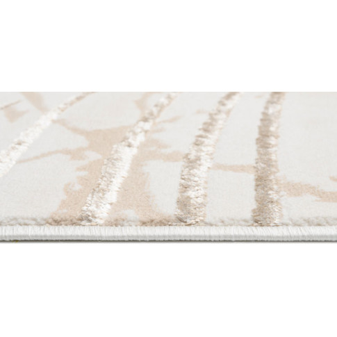Kremowy dywan w liście w stylu nowoczesnym Oros 5X