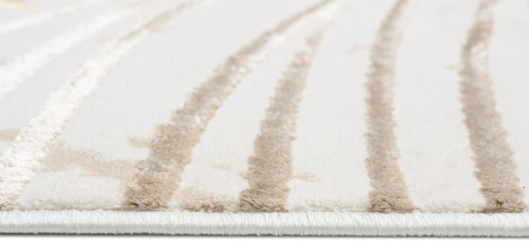 Nowoczesny kremowy dywan w ozdobne liście palmy Oros 5X