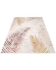 Kremowy dywan glamour w kolorowe liście palmy - Oros 5X w sklepie Edinos.pl