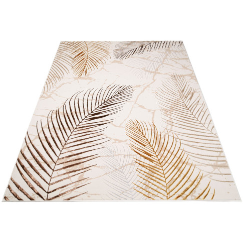 Kremowo złoty dywan w liście palmy Oros 5X