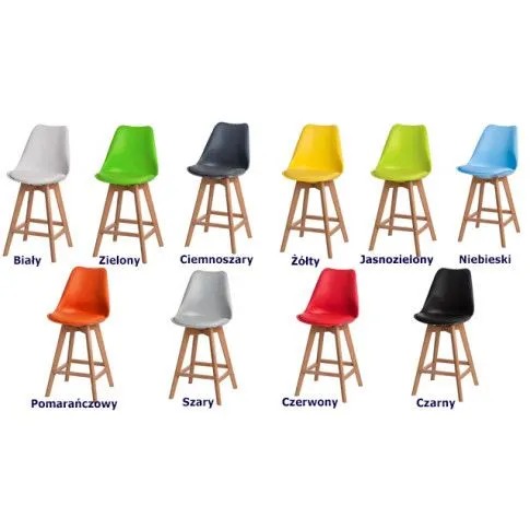 Zdjęcie designerski hoker Lijam czerwony do baru | Edinos.pl