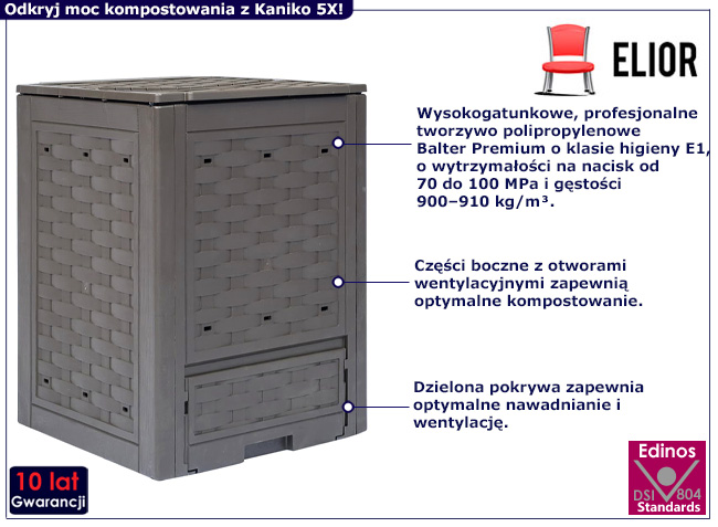 Pojedynczy kompostownik Mirano 5X