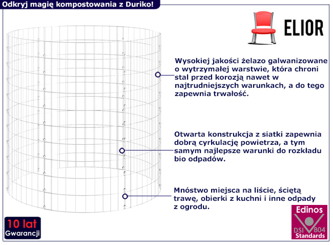 Otwarty kompostownik Duriko