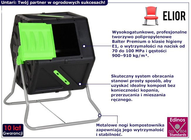 Nowoczesny kompostownik obrotowy Fiels 5X