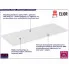 Blat łazienkowy w kolorze białym 120cm iconic 5X