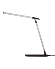 Czarno-srebrna lampka biurkowa LED - A362-Erpa