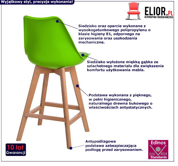 Stylowy hoker Lijam - zielony