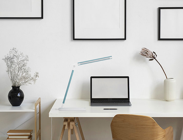 Turkusowa lampka biurkowa LED A362-Dexter