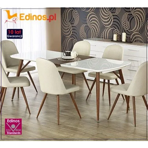 Zdjęcie stół rozkładany Armina biały połysk | Edinos.pl