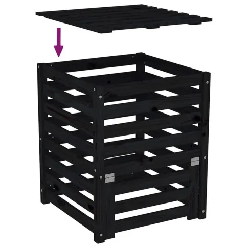 Otwarty kompostownik ogrodowy Dronos kolor czarny