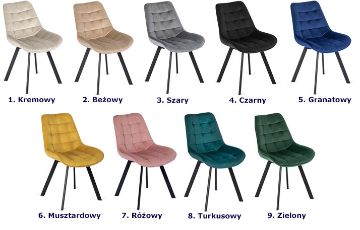 Musztardowe nowoczesne pikowane krzesło Ivos