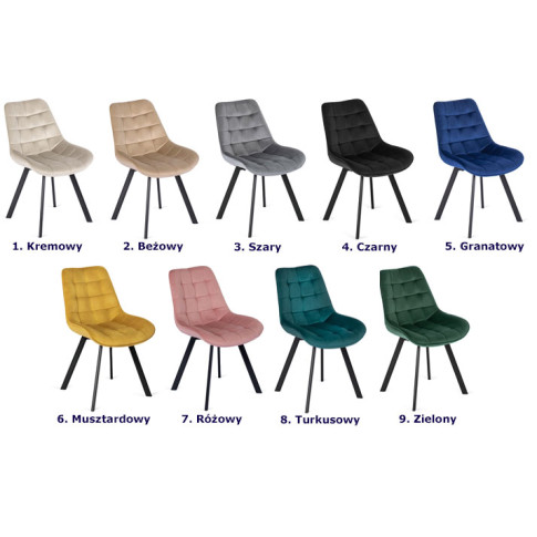 Kolory krzesła Ivos