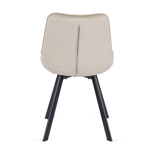 Kremowe pikowane krzesło nowoczesne Ivos
